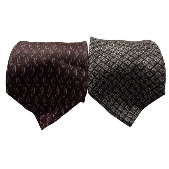 Nautica Mens 100% Silk Tie Bundle Work Business Classic Unisex Gorpcore - Picture 1 of 10